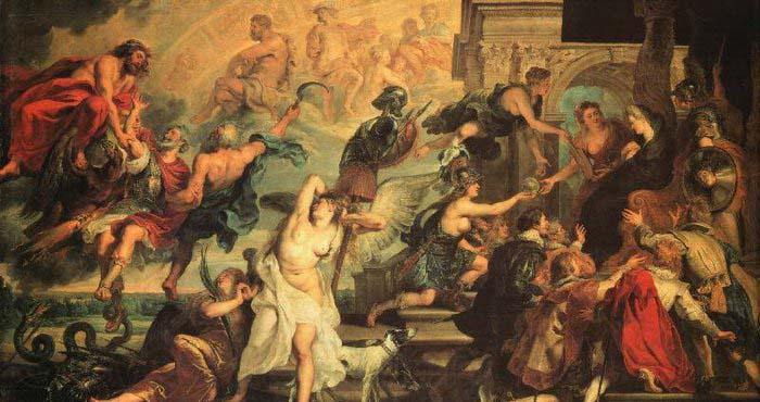 RUBENS, Pieter Pauwel The Apotheosis of Henry IV and the Proclamation of the Regency of Marie de Medicis on May France oil painting art
